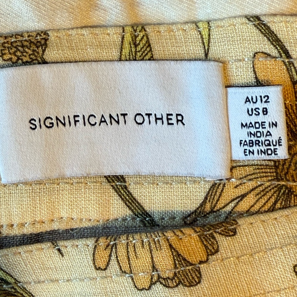 Anthropologie “Significant Other” Floral Print Maxi with Yellow & Green Accents - Picture 4 of 4